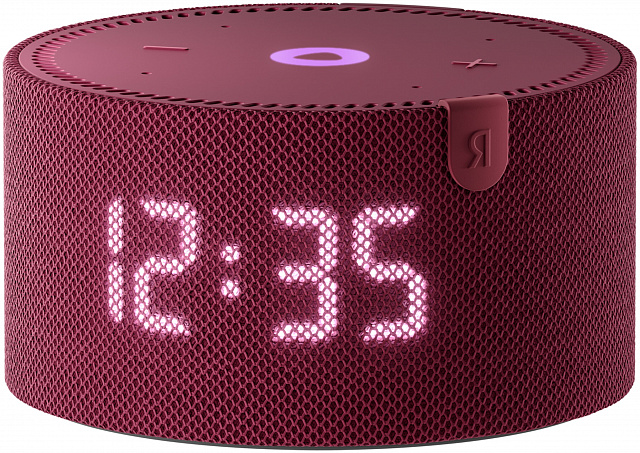 Умная колонка Яндекс.Станция Мини красный гранат (с часами)