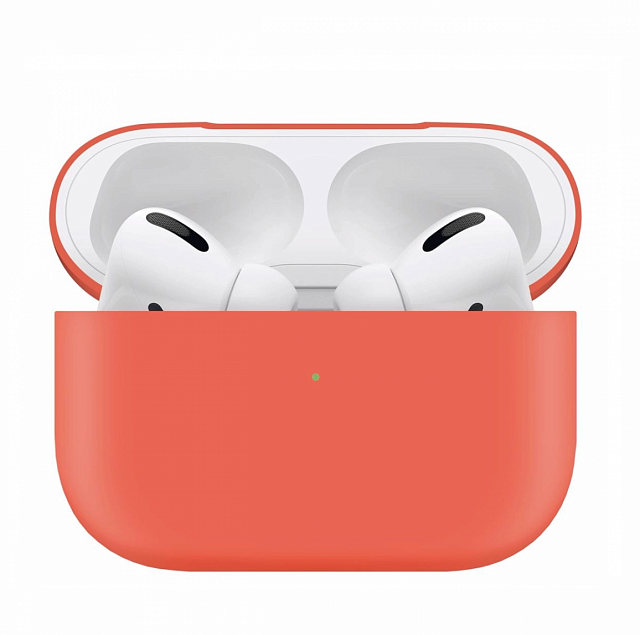 Чехол силиконовый vlp Soft Touch тонкий силикон для AirPods Pro оранжевый